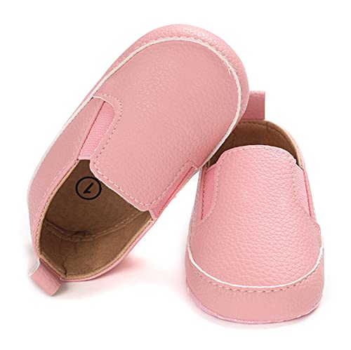 Lonsoen Baby Classic Oxford Loafer Infant Boys Girls First Walking Moccasin Crib Shoes,Bay217 Pink 6-12 Months #TOP4