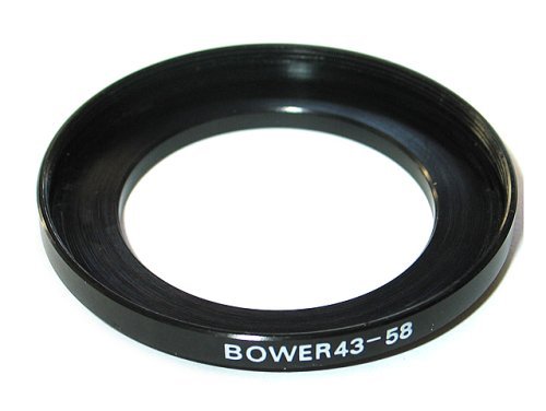 Bower Step-Up Adapter Ring 43mm Lens to 58mm Filter Size 43-58 mm