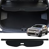 Arokzn Cargo Cover Designed for 2011-2021 Jeep Grand Cherokee Rear Retractable Trunk Shielding Shade Luggage Privacy Cover Black
