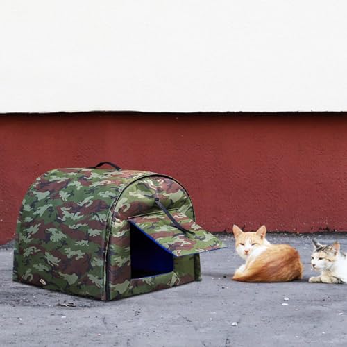 WeiLaiKeQi Abrigo para gatos vadios, casa de gato ao ar livre à prova d'água, barraca quente dobráv