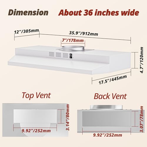 Firegas FGS-UWF39A590AC Range Hood 36 Inch Under Cabinet thumb #6