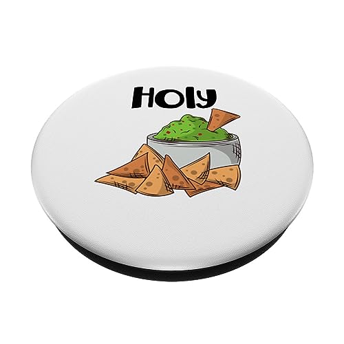 Funny Guacamole Mexican Culture and Avocado Lover's Apparel PopSockets Swappable PopGrip, Black - Image 2