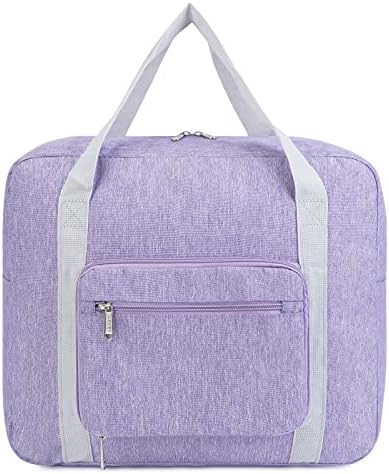 for Airlines Large Cabin Bag Foldable Travel Duffel Bag Holdall Tote Carry on Luggage Overnight for Women and Men 40L (Dark Blue)
