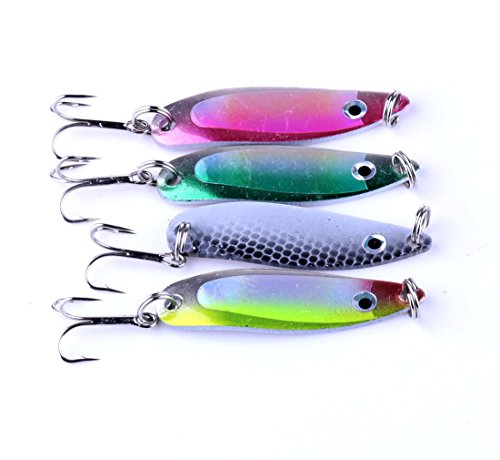 BaiTao 4 Pack 7.5cm 6.9g Metal Sequins Simulation Small Lure Fishing Lures (Sets-5)