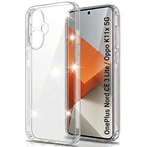 Image of JANAK RAJ 2mm Anti-Skid Dust Plug - Crystal Clear Transparent Back Case Cover Compatible with OnePlus Nord CE 3 Lite / 1+ CE3 Lite /Oppo K11x 5G | Camera Protection Ultra Slim Anti-Slip Grip - Clear