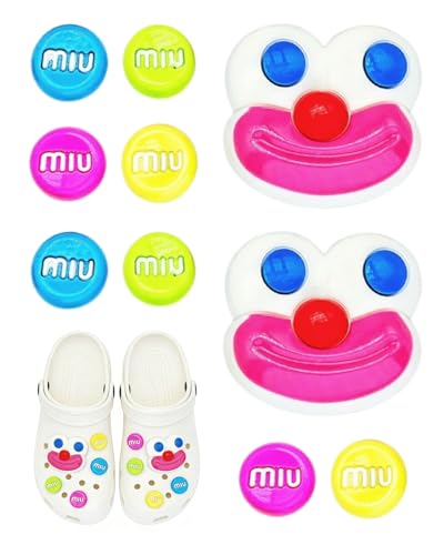 WINXMIN 10 Piezas Adornos para Zapatos, pins para crocs, Adornos para Zapatos de sandalias de zueco para Niñas Mujeres Niños, decoración de zapatos para Regalos de Niños Fiesta Cumpleaños(F)