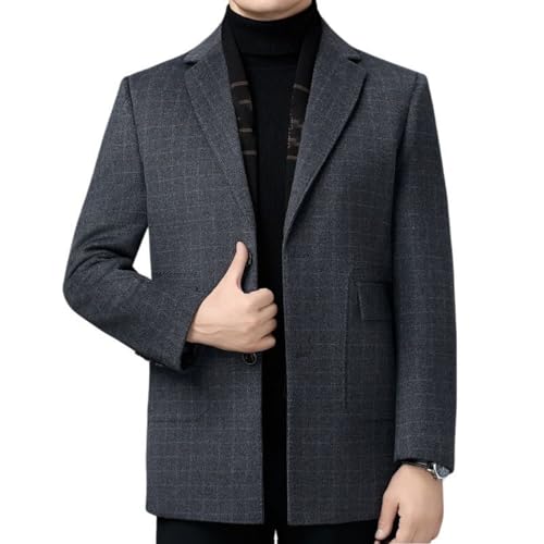 Veste d'hiver mi-longue contre le froid en laine cachemire double face homme