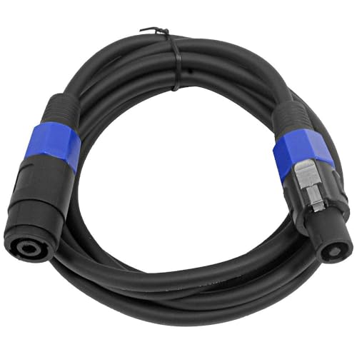 MR DJ CSMSF50 50-Feet Speakon Male to Speakon Female Universal Pro Audio DJ/PA Speaker Cable