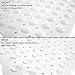 TEESHLY Bath Tub and Shower Mats, Non-Slip 39 x 16 Inch Extra Long Bathtub Mat, Machine Washable BathMat with Drain Holes, Suction Cups for Bathroom (Opaque White)