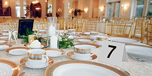 Restaurant Table Numbers 1-50 White, Tent Table Numbers (3 In X 3.5 In) #TOP4