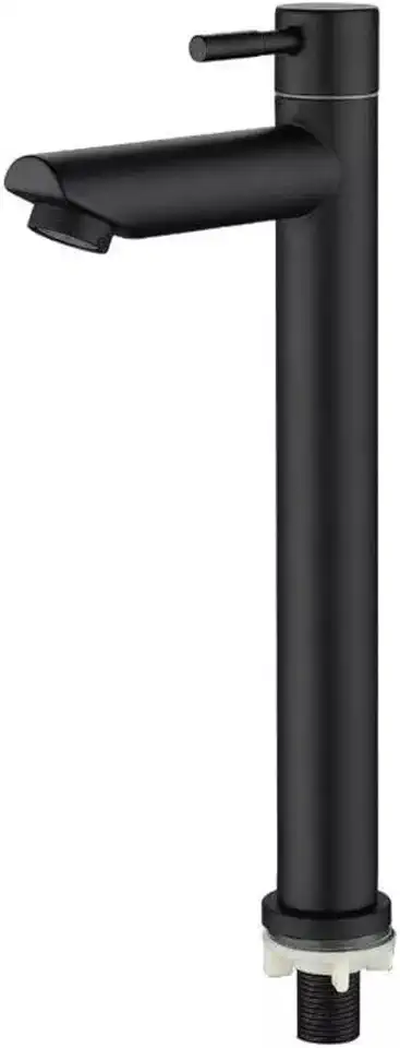 Torneira Preto Fosco Banheiro Lavatório Bica Alta 1/4 de Volta Para Cuba de Apoio ou Sobrepor