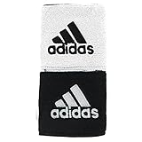 adidas Interval Reversible Wristband, White/Black / Black/White, One Size Fits All