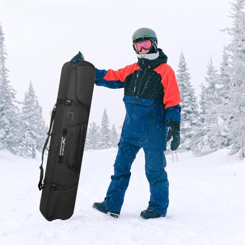 BlesMaller Reise Snowboardtasche gepolster Skisack Taktische Skitasche für 170cm Snowboard Skischuhe Skianzug & Skiausrüstung