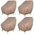 ULTCOVER Waterproof Patio Chair Cover 4 Pack – Outdoor Lounge Deep Seat Single Lawn Chair Cover Fits Up to 28W x 34D x 32H inches