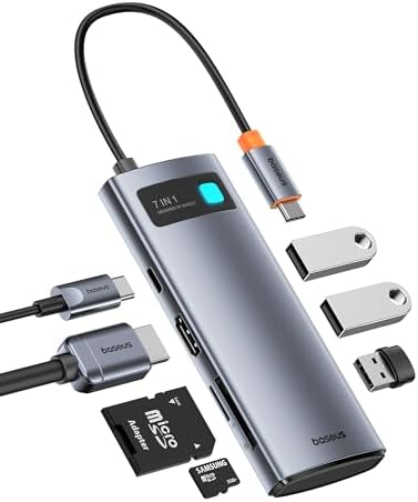 Baseus USB C to HDMI Adapter, 4K@60Hz USB C Docking Station, 7 in...
