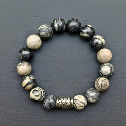 Image of THE MEN THING Natural Stone Bracelets - Adjustable Beaded Wristwear for Men & Boys (Multi-Design Collection)