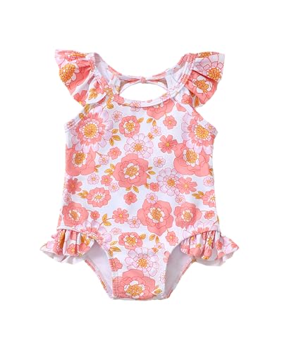 Saeaby Newborn Baby Girl Swimsuit Toddler Ruffle Swimsuit Bikini Tankini Infant Swimwear One Piece Bathing Suits for Girls