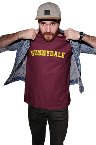 Sunnydale Maroon Adult Mens Ladies Unisex Crew Neck T-Shirt Vampire