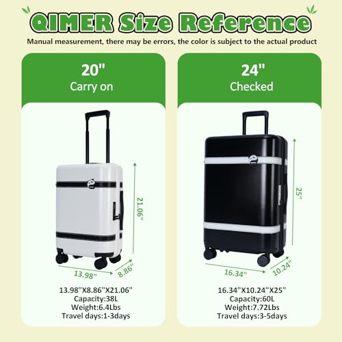 Luggage Sets 2 Piece, Carry on and Check, Polycarbonate Hard Sided Luggage with Spinner Wheels,TSA Lock, Lightweight Durable Travel Suitcase for Men Women2