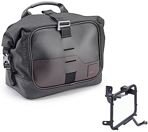 givi corium crm106+t129 borsa laterale + attacco 13 litri compatibile con yamaha mt-03 660 2006 2007 2008 2009 2010 2011 2012 2013 2014 mototopgun