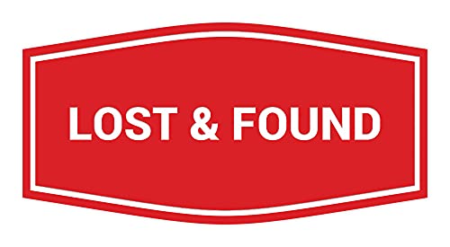 Lost & Found Pancarte Rouge Signalétique Objets Trouvés Bureau