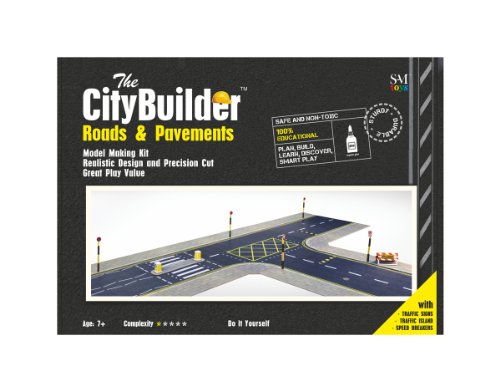 The CityBuilder Roads & PAVEMENTS Cardboard Model Layout Kit - O Scale Model