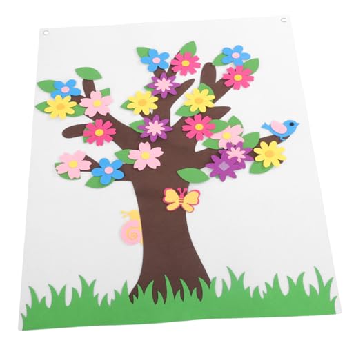 Garneck 1 Set Felt Board Story Set for DIY Flower Tree Activities Engaging Wall Decor for Home Classroom for Birthday Parties Educational Fun Creative Props for Preschool Learning