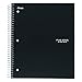 Five Star 06210 Wirebound 3-Subject Notebook, College Rule, 11 x 8 1/2, 150 Sheets, Assorted