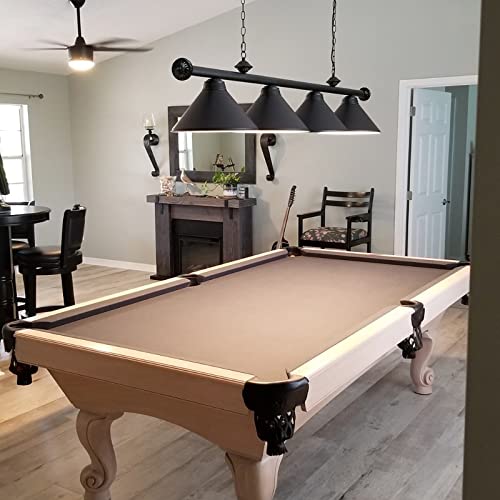 Etoten 70" Pool Table Lighting For Snooker Table, Classic Pool Table Light For 7' 8' 9' Table - Billiards & Pool Table Light Fixtures, Billiards Light For Billiards Room, Kitchen Island(Black) #TOP1
