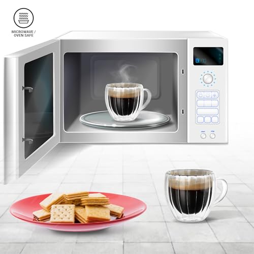 Image of Treo by Milton Orbit High Borosilicate Glass Tea & Coffee Mug Set of 2, 150 ml Each I Micro Wave & Refrigerator Safe I Reduced Condensation I Food Safe I Premium Gifts for Woman, Man