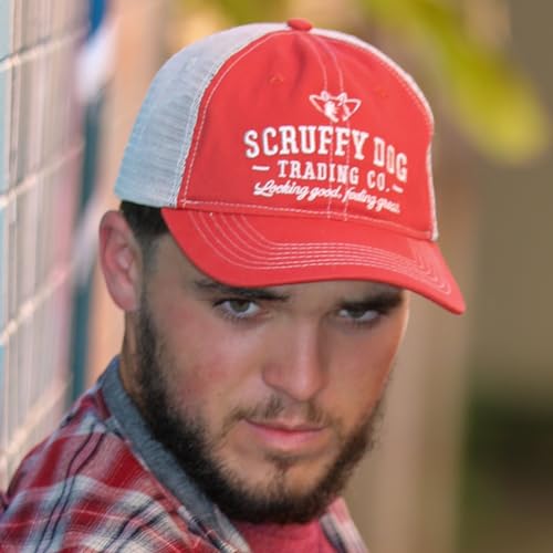Image of SCRUFFY DOG Premium Adjustable Trucker Hats for Men and Women - Vintage Snapback Trucker Hat for Hikers and Bikers