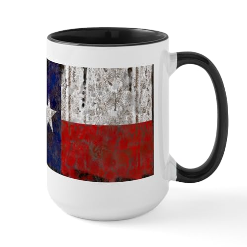 CafePress Texas Retro State Flag Large Mug 15 oz (444 ml) Ceramic Coffee Mug