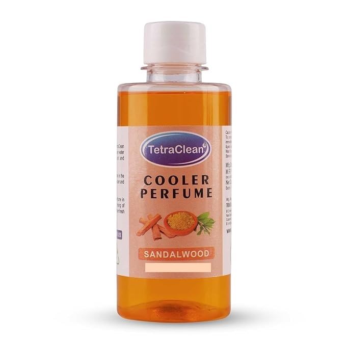 Image of Tetraclean Plastic Cooler Perfume | Aroma Diffuser Oil | Long Lasting Cooler Scent | Fragrance Oil | Multipurpose Aroma Oil Perfume For Cooler | Sandal Fragrance | For Home & Commercial Use, 120Ml