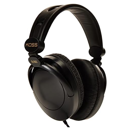 Koss 154336 R-80 fones de ouvido supra-auriculares, preto
