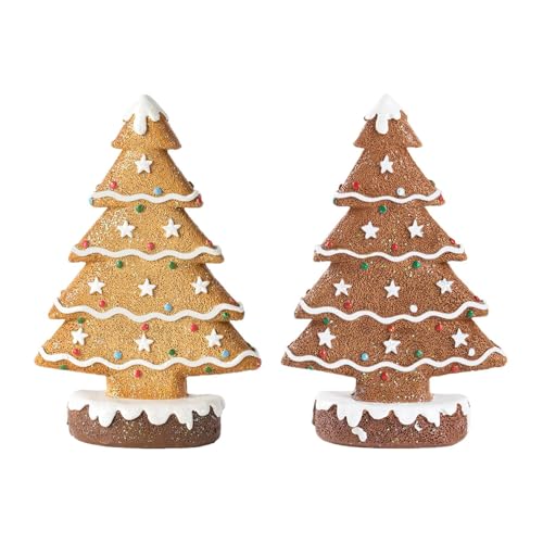 Sapin de Noël en résine et pain d'épices pour décoration de table festive - 7
