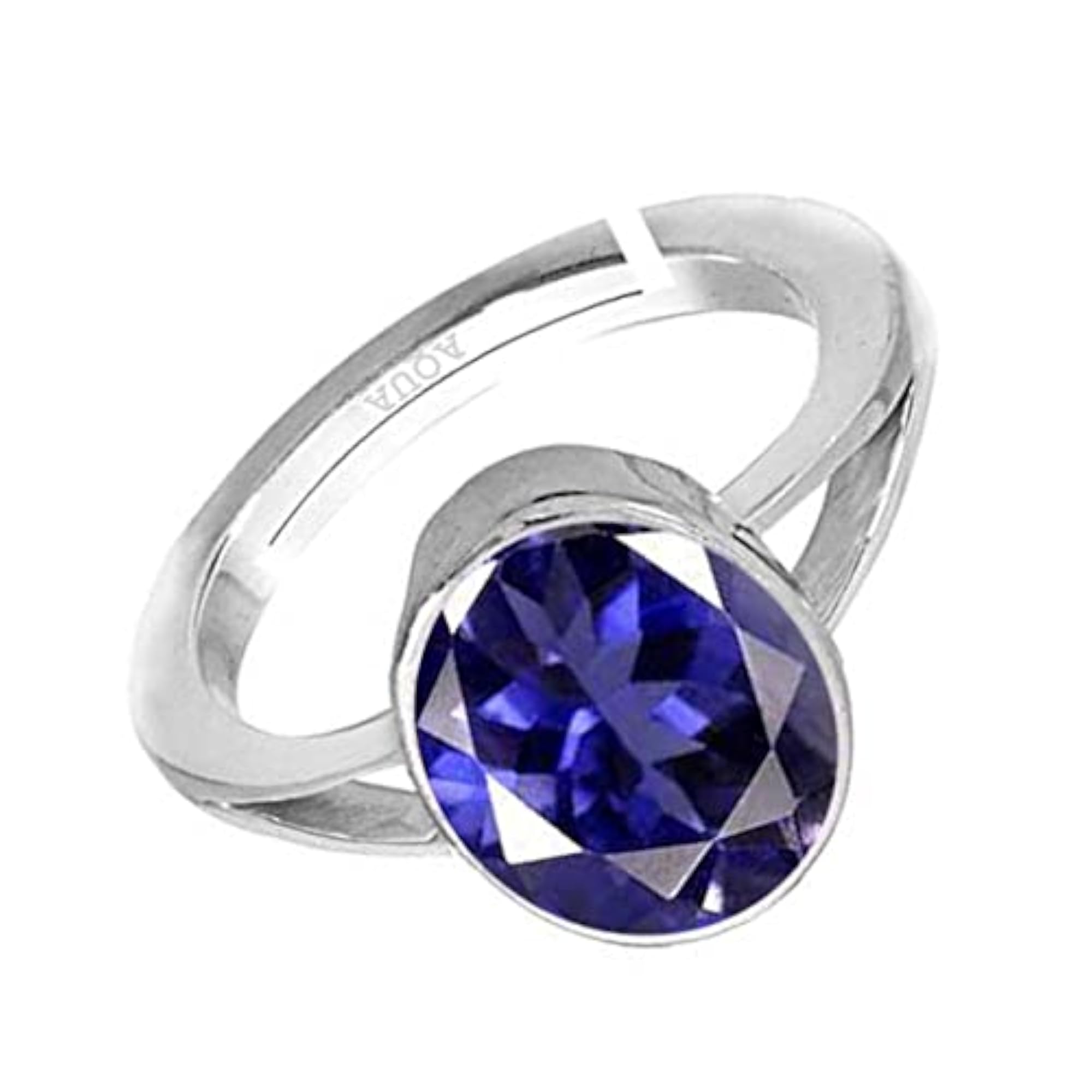 Women's Iolite Adjustable Ring, 925 Sterling Silver