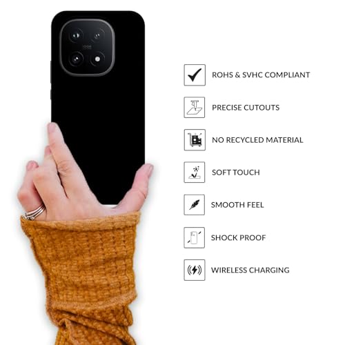 Image of SPRIG Compatible with IQOO 15 5G SilkTone Silicone Back Cover Drop Tested Shock Proof Mobile Case for Men, Women, Boys and Girls with Camera Protection (Black)