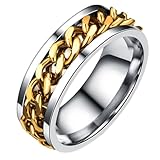 Anello in acciaio inossidabile: design stampato unico, molto affascinante e unico, anelli per e ragazzi