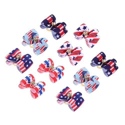 ノーブランド品 10個 ペットの頭の花 犬の爪切り わんわん 子犬のための弓 小型犬の蝶ネクタイ 犬のグルーミングキット 犬用弓 ペットグルーミングヘアボウ 犬猫の毛の弓 犬の毛の弓 ポリエステル