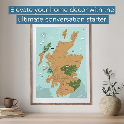 Mapa de Escocia para rascar interactivo A2, ideal como mapa de aula didáctico y divertido 6