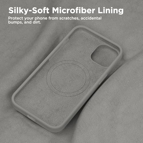 Image of DIZORO Magnetic for iPhone 14 Case, Compatible with MagSafe, Integrated Silicone Camera Control Cover, Thicken Shockproof Drop Protection Phone Case for 14, Titanium