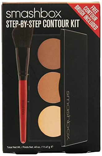 Step-By-Step Contour, Highlighter, & Bronzer Face Palette with Angled Brush