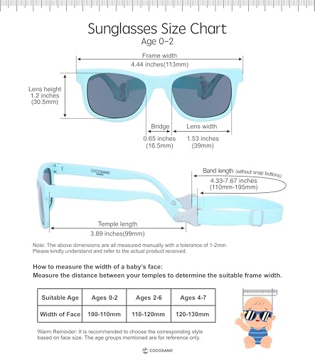 Image of COCOSAND Flexible Polarized Baby Sunglasses with Strap