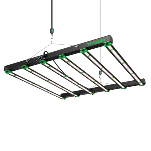 VIVOSUN Patented Design VSFD6500 LED Grow Light, 650W Detachable Dimmable Plant Grow Light with 6 Dimming Option - Full Spectrum and UR/IR Light for Indoor Plants