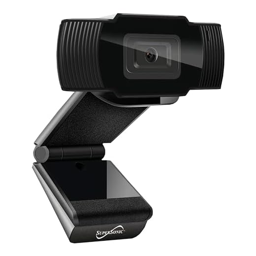 Supersonic SC-940WC 1080p HD USB Webcam with Built-in Microphone, Black