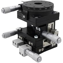 V-Type Fine-Tuning Platform, XYZR Axis 40 * 40mm, LTP40-LM 4 Axis, Manual Linear Platform Bearing Adjustment Sliding Table 9.8N