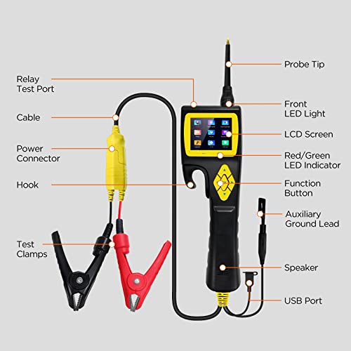 Autool Electric System Circuit Tester,Automotive Electrical System Tools,9V-30V Electrical System Diagnostic Tool With 2.4-Inch Lcd Display #TOP1