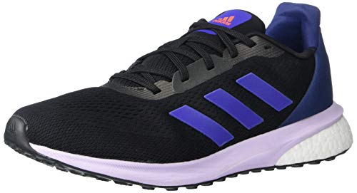 adidas Women's ASTRARUN W Running Shoe, Core Black/Boost Blue Violet Metallic/Purple Tint, 5