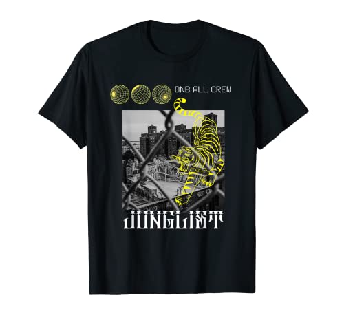Junglist DnB Music Liquid EDM Drum Y Bass Tiger Camiseta