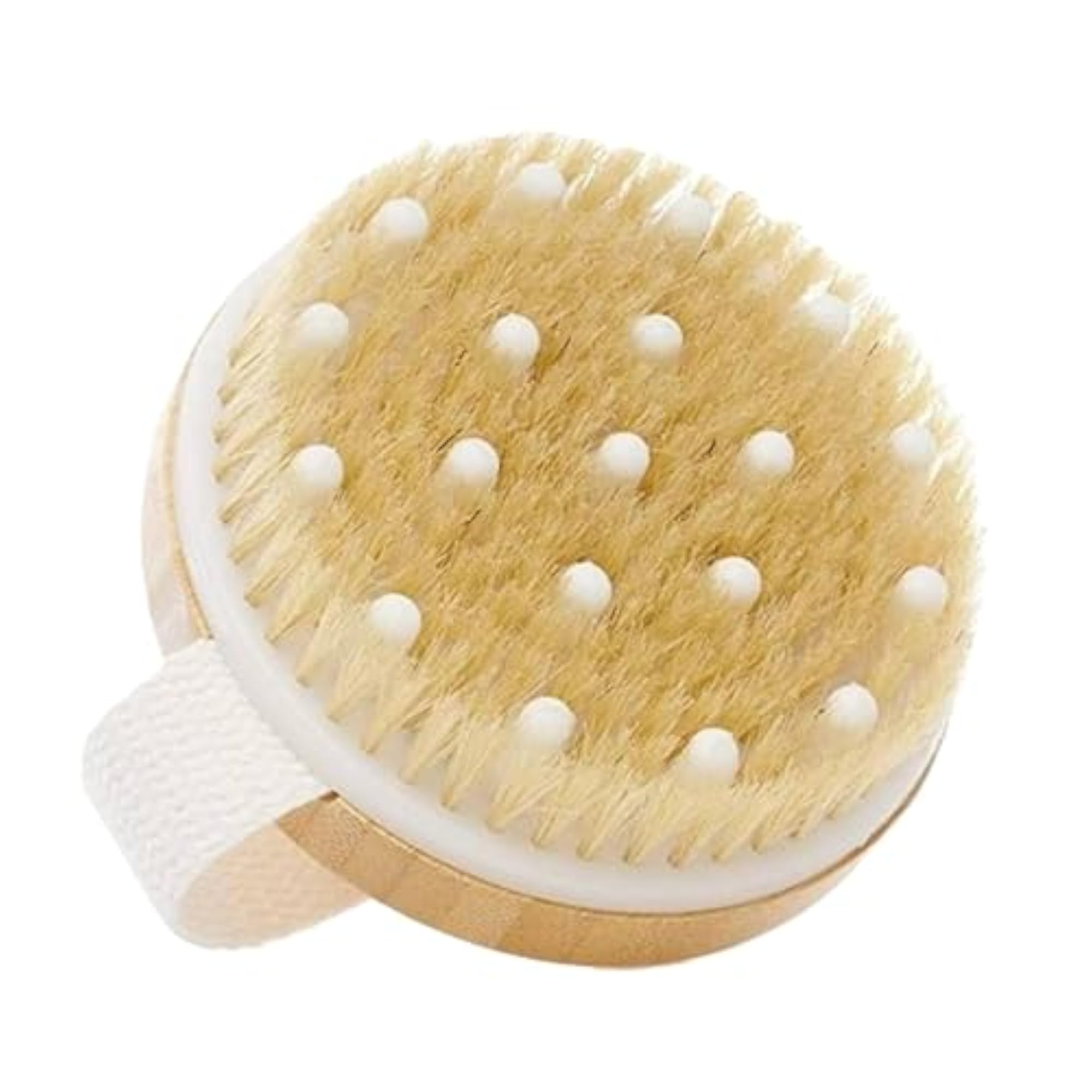 Wooden Bath Brush with Massaging Nodes, Deep Cleansing Tool
